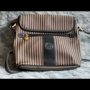 Fendi Paquin striped vintage shoulder bag